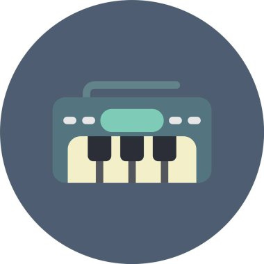 Piyano ikonu. vektör düz illüstrasyon