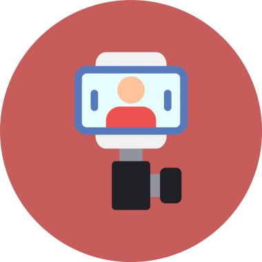 kamera düz vektör simgesi