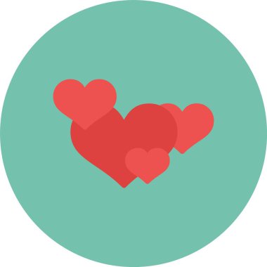 kalp düz vektör simgesi