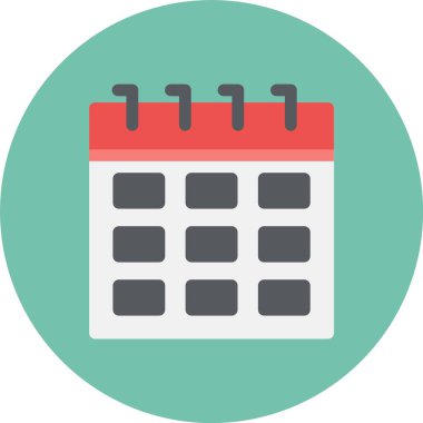 Takvim düz simgesini, vektör, illüstrasyon