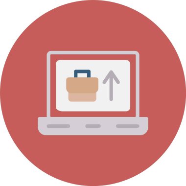 Laptop Düz Vektör Simgesi