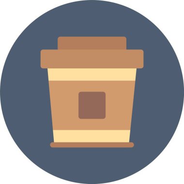 Kahve. Web simgesi basit illüstrasyon