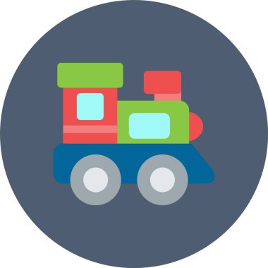 Tren simgesinin vektör illüstrasyonu