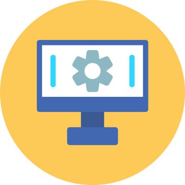 Gelişim için web simgesi. düz tasarım biçimi