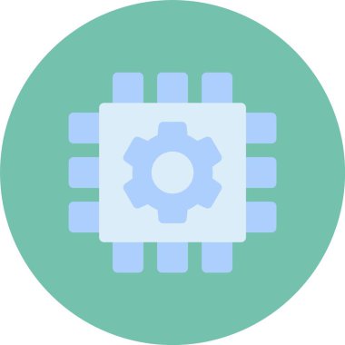 İşlemci. Web simgesi basit illüstrasyon