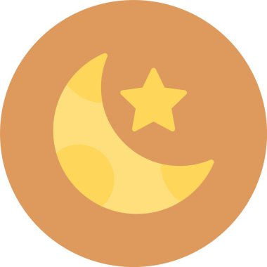 Ay. Web simgesi basit illüstrasyon