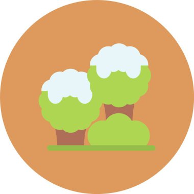 Ağaç simgesi. Web için ağaç vektör simgesinin özet çizimi