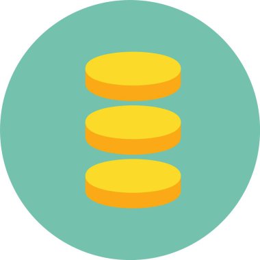 Sikkeler düz vektör simgesi