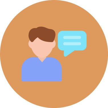 Konuş. Web simgesi basit illüstrasyon