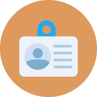 Kişisel bilgi simgesinin vektör illüstrasyonu