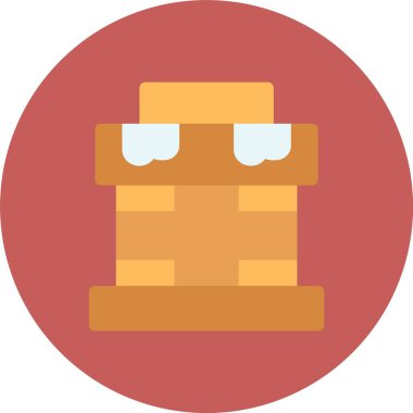 Çantanın torba simgesinin vektör illüstrasyonu