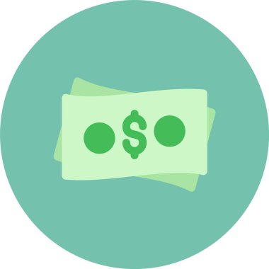 Dolar düz vektör simgesi