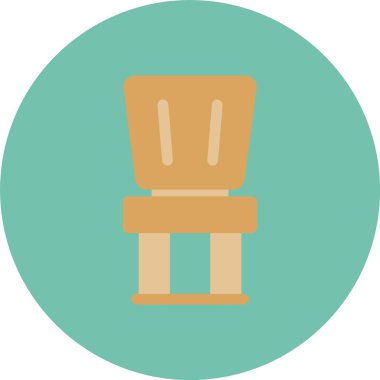 Sandalye. Web simgesi basit illüstrasyon