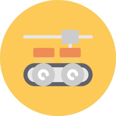 vektör arabası düz daire simgesi