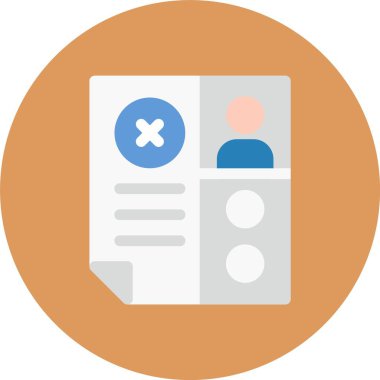 Belge düz simge vektör çizim