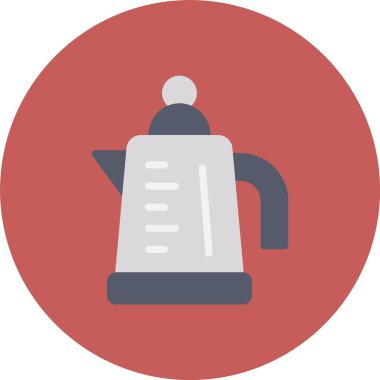 Çaydanlık. Web simgesi vektör illüstrasyonu