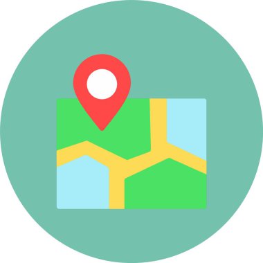 konum simgesi vektörü. lokasyon sembolü. izole edilmiş sınır sembolü çizimi