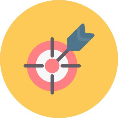 Hedef Düz Vektör Simgesi Tasarımı