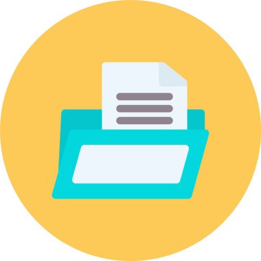 belge simgesi vektör illüstrasyonu