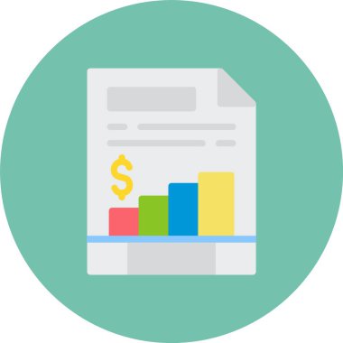 iş raporu ikon vektör illüstrasyonu