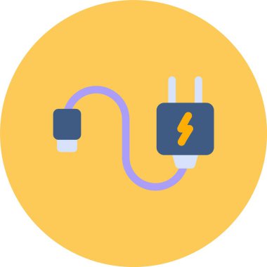 Elektrik simgesinin vektör illüstrasyonu