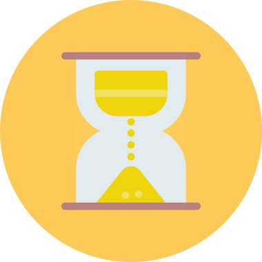 Kum saati ikonu. vektör illüstrasyonu