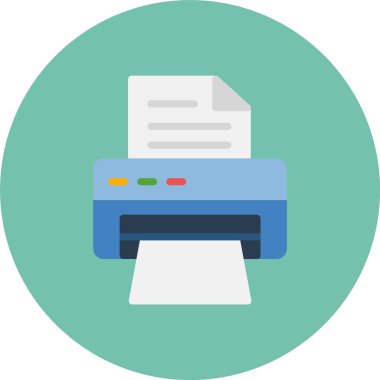 Yazıcı. Web simgesi basit illüstrasyon