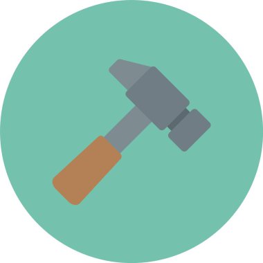 Çekiç. Web simgesi basit illüstrasyon