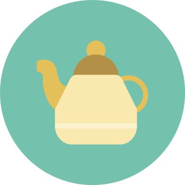 Çaydanlık. Web simgesi basit illüstrasyon