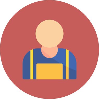 Erkek yassı ikon vektör çizimi