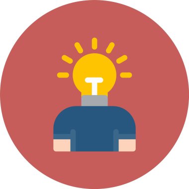 Bir fikrim var. Web simgesi basit illüstrasyon