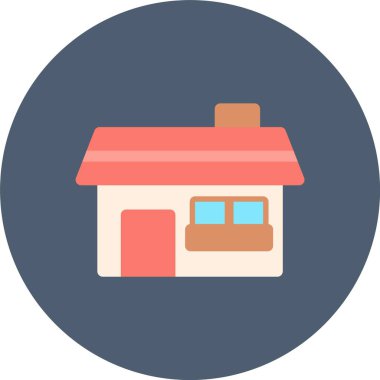 Web Kullanımı için Ev, Basit Vektör İllüstrasyonu