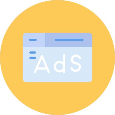 Düz stil reklam pazarlama simgesi