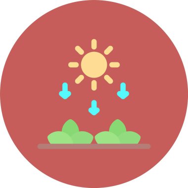 Güneş. Web simgesi basit illüstrasyon