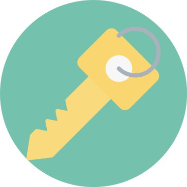 anahtar düz vektör simgesi