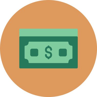 Para Düz Vektör Simgesi Tasarımı