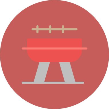 barbekü vektör simgesi modern basit vektör çizimi
