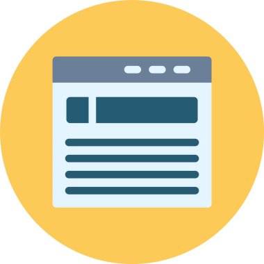 Web tarayıcı simgesi vektör illüstrasyonu