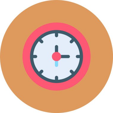 Saat zaman simgesi düz biçimli