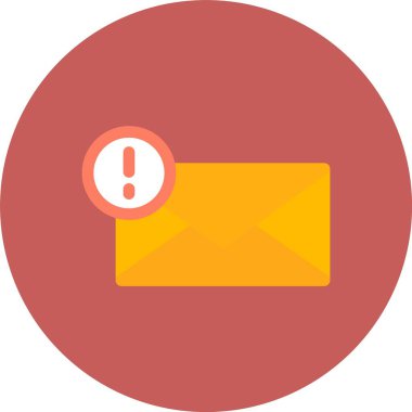 Uyarı e- posta simgesi düz biçimli