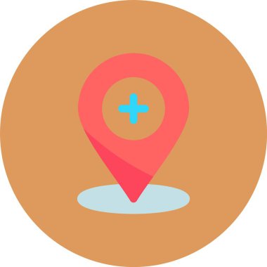 konum pin simgesi, vektör illüstrasyonu