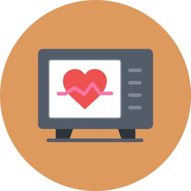 Kalp vektör simgesi modern basit vektör çizimi