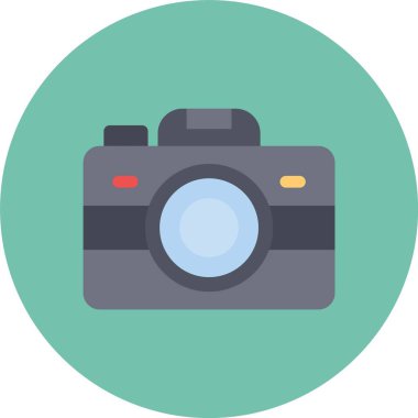 Kamera renkli vektör simgesi