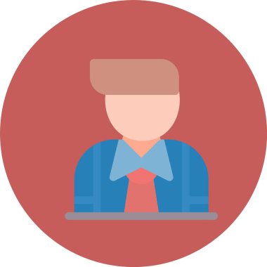 avatar düz vektör simgesi