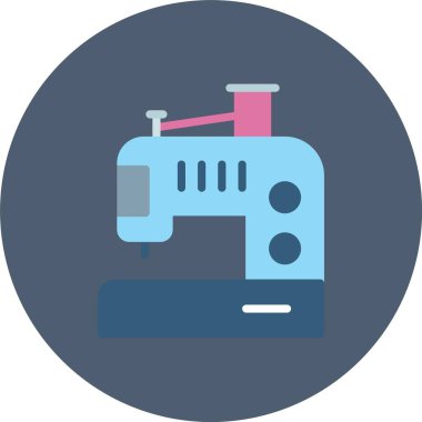 Web Kullanımı için Basit Vektör İllüstrasyonu Dikiş Makinesi