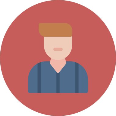 Adamım. Web simgesi basit illüstrasyon