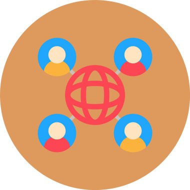 İş adamları düz simge, vektör, illüstrasyon