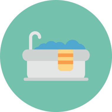 Banyo banyo ikonu düz stil.