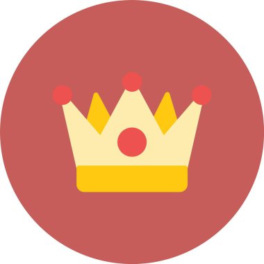 taç düz vektör simgesi