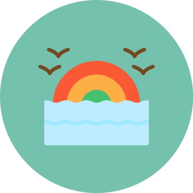 Gökkuşağı. Web simgesi basit illüstrasyon